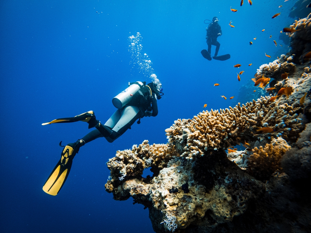 Buceo en Dahab. Blue Hole, Dahab, Peninsula del Sinai, Egypt.